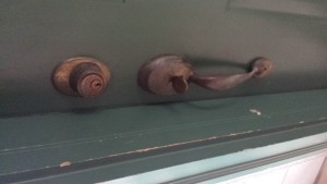 new handle set installed - before