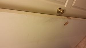 new deadbolt installation - before