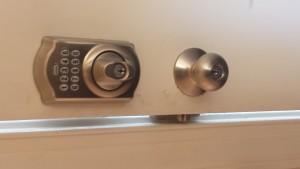 keypad deadbolt - front